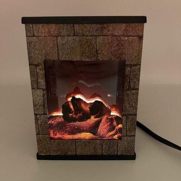Candle Warmers Glowing Fireplace Fragrance Melt Warmer Electric WORKS *READ - Picture 1 of 13